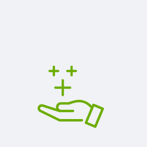 Green hands icon
